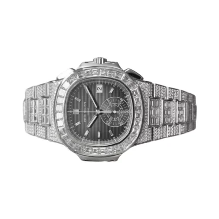 Patek Philippe Nautilus 5980/1400G-010 Chronograph Diamond Set Men's Watch