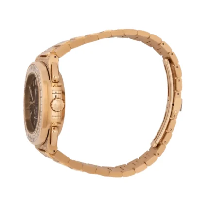 Patek Philippe Nautilus 5980/1400R-011 Chronograph Date Baguette Diamond Set Bezel 40.5mm 18k Rose Gold Full Diamonds Men's Watch