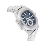 Patek Philippe Nautilus 5980/1A-001 Chronograph Stainless Steel Blue Grey Dial 40.5mm Men's Watch - Luxury Souq