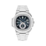 Patek Philippe Nautilus 5980/1A-001 Chronograph Stainless Steel Blue Grey Dial 40.5mm Men's Watch - Luxury Souq