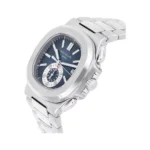 Patek Philippe Nautilus 5980/1A-001 Chronograph Stainless Steel Blue Grey Dial 40.5mm Men's Watch - Luxury Souq