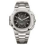 Patek Philippe Nautilus 5990/1A-001 Black Gradated Travel Time Chronograph 40.5mm Stainless Steel Men's Watch