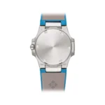 Patek Philippe Nautilus 7010G-013 White Gold Azure Blue Dial Diamond Bezel 32mm Ladies Watch - Luxury Souq