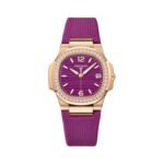 Patek Philippe Nautilus 7010R-013 Quartz Diamond Lacquered Purple Dial - Luxury Souq