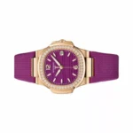 Patek Philippe Nautilus 7010R-013 Quartz Diamond Lacquered Purple Dial - Luxury Souq