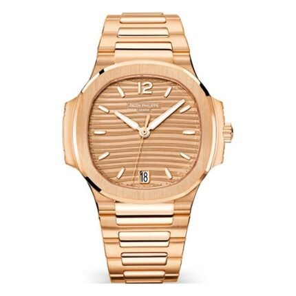 Patek Philippe Nautilus 7118/1R-010 Golden Dial 35mm 18K Rose Gold Ladies Watch