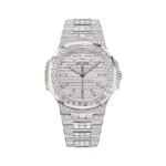 Patek Philippe Nautilus Haute Joaillerie 5811/1460G-001 White Gold Full Diamond 41mm Men's Watch - Luxury Souq
