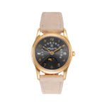 Patek Philippe Retrograde 5050J-023 Yellow Gold Perpetual Calendar Moon Phases 35mm Gray Sunburst Dial Ladies Watch - Luxury Souq