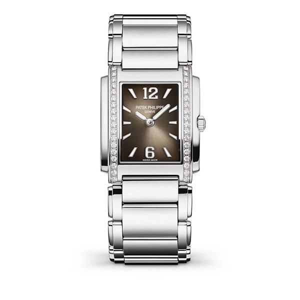 Patek Philippe Twenty~4 4910/1200A-010 Gray Sunburst Dial Diamond-Set Ladies Watch Patek Philippe Twenty~4 4910/1200A-010 Gray Sunburst Dial Diamond-Set Ladies Watch