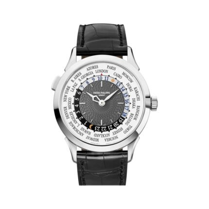 Patek Philippe World Time 5230G-014 White Gold White & Gray Dial 38.5mm Men's Watch - Luxury Souq