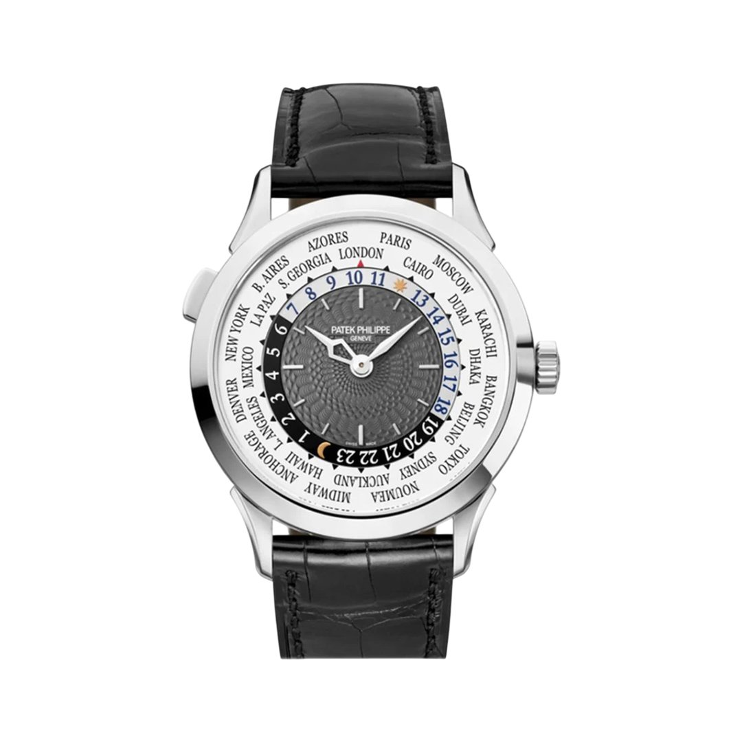 Patek Philippe World Time 5230G-014 White Gold White & Gray Dial 38.5mm Men's Watch - Luxury Souq Patek Philippe World Time 5230G-014 White Gold White & Gray Dial 38.5mm Men's Watch - Luxury Souq