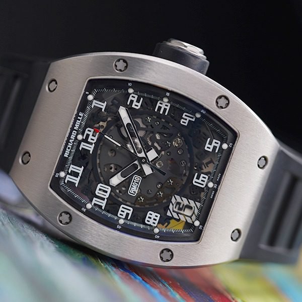 Richard Mille RM 010 TI Skeleton Dial Automatic 48 x 39.3 mm Titanium Black Rubber Straps Men’s Watch Richard Mille RM 010 TI Skeleton Dial Automatic 48 x 39.3 mm Titanium Black Rubber Straps Men’s Watch