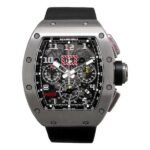 Richard Mille RM 011 AM TI Felipe Massa Flyback Chronograph Limited Edition 50mm Black Rubber Straps Men's Watch