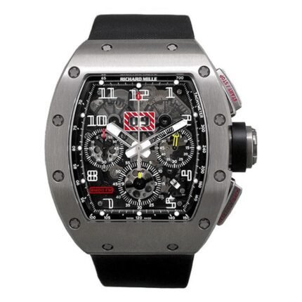 Richard Mille RM 011 AM TI Felipe Massa Flyback Chronograph Limited Edition 50mm Black Rubber Straps Men's Watch