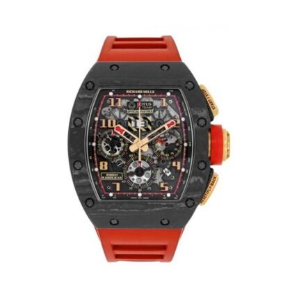 Richard Mille RM 011 AO RG-CA F1 Lotus Romain Grosjean 50mm x 40mm NTPT Carbon Red Rubber Straps Men's Watch