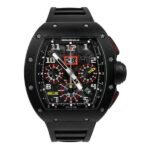 Richard Mille RM 011 CA Felipe Massa Flyback Chronograph Carbon Skeleton Dial 50mm Black Rubber Strap Men's Watch