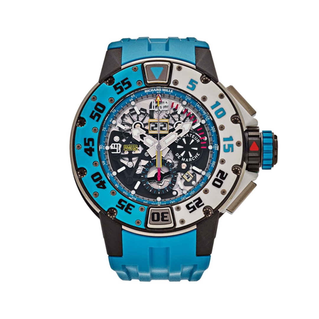 Richard Mille RM 032 Automatic Flyback Chronograph Les Voiles de Saint Barth 50mm Men's Watch - Luxury Souq Richard Mille RM 032 Automatic Flyback Chronograph Les Voiles de Saint Barth 50mm Men's Watch - Luxury Souq