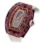 Richard Mille RM 07-02 Pink Lady Sapphire Smokey Mother of Pearl with Diamond-Set Dial Red Gold White Rubber Straps Ladies Watch