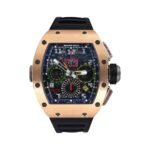 Richard Mille RM 11-02 GMT Rose Gold & Titanium 42.7mm Skeleton Dial Men's Watch - Luxury Souq