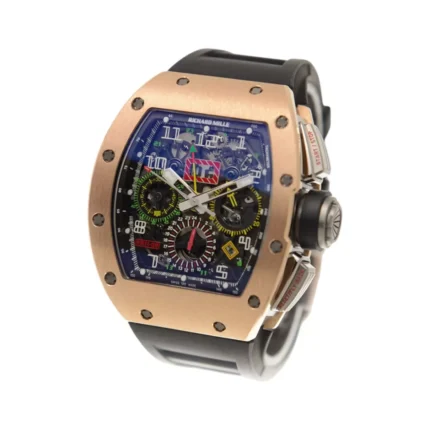 Richard Mille RM 11-02 GMT Rose Gold & Titanium 42.7mm Skeleton Dial Men's Watch - Luxury Souq