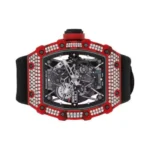 Richard Mille RM 35-02 Rafael Nadal Diamond Red Quartz TPT 49.94mm x 44.5 mm Red Rubber Straps Men's Watch
