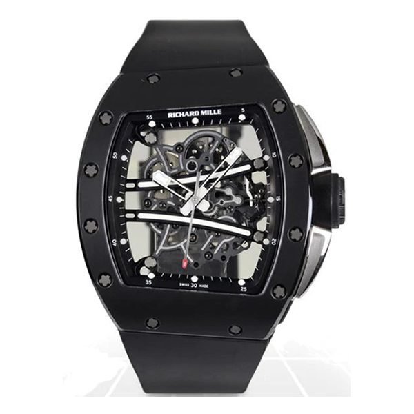 Richard Mille RM 61-01 CA-TZP Yohan Blake Limited Edition 50.23mm x 42.7mm NTPT Carbon Black Rubber Straps Men's Watch Richard Mille RM 61-01 CA-TZP Yohan Blake Limited Edition 50.23mm x 42.7mm NTPT Carbon Black Rubber Straps Men's Watch