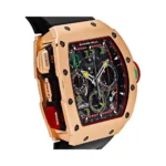 Richard Mille RM 65-01 RG Split-seconds Chronograph Automatic Winding 44.5mm X 50mm 18K Rose Gold Black Rubber Straps Men's Watch