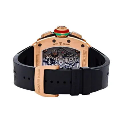Richard Mille RM 65-01 RG Split-seconds Chronograph Automatic Winding 44.5mm X 50mm 18K Rose Gold Black Rubber Straps Men's Watch
