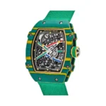 Richard Mille RM 67-02 CA-FQ Automatic Extra Flat Wayde Van Niekerk Green Elastic Straps Unisex Watch