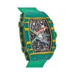 Richard Mille RM 67-02 CA-FQ Automatic Extra Flat Wayde Van Niekerk Green Elastic Straps Unisex Watch