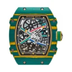 Richard Mille RM 67-02 CA-FQ Automatic Extra Flat Wayde Van Niekerk Green Elastic Straps Unisex Watch