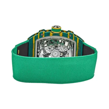 Richard Mille RM 67-02 CA-FQ Automatic Extra Flat Wayde Van Niekerk Green Elastic Straps Unisex Watch