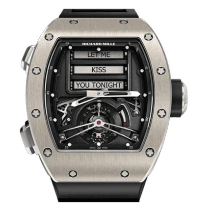 Richard Mille RM 69 TI Erotica Manual Winding Tourbillon 50mm x 42.70mm Titanium Black Rubber Straps Men's Watch
