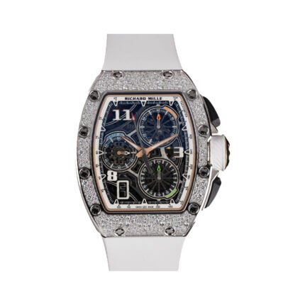 Richard Mille RM 72-01 Lifestyle Flyback Chronograph White Gold Diamond Bezel Skeleton Dial 47mm Men's Watch - Luxury Souq