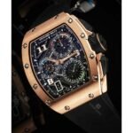 Richard Mille RM 72-01 Rose Gold Lifestyle Flyback Chronograph 47.34mm 18k Black Rubber Straps Men's Watch