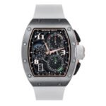 Richard Mille RM 72-01 TI Automatic Winding Lifestyle Flyback Chronograph 38.4mm X 47.3mm Titanium White Rubber Straps Unisex Watch