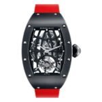 Richard Mille RM 74-01 Automatic In-House Tourbillon 34mm Grey Cermet Red Rubber Straps Ladies Watch