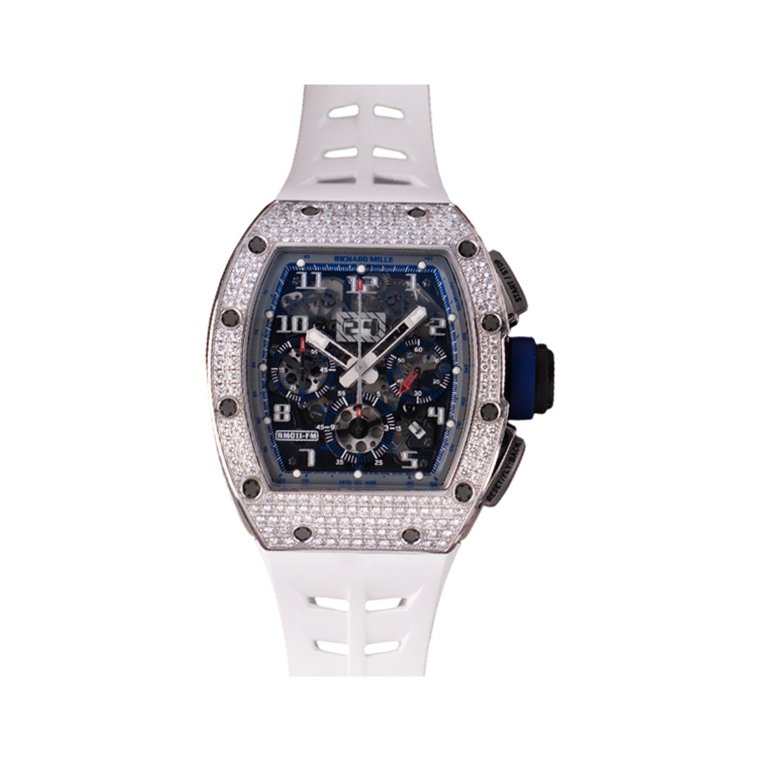 Richard Mille RM011 FM WG Full Setting Asia Edition Carbon TPT 40mm Men's Watch - Luxury Souq Richard Mille RM011 FM WG Full Setting Asia Edition Carbon TPT 40mm Men's Watch - Luxury Souq