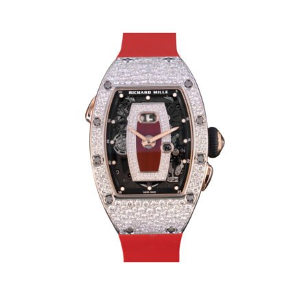 Richard Mille RM037 White Gold Skeleton Diamond Gem Dial Ladies Watch - Luxury Souq