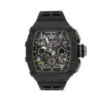 Richard Mille RM11-03 CA TPT Flyback Chronograph NTPT Carbon Dial 45mm x 50mm Black Rubber Straps Men's Watch