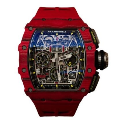 Richard Mille RM11-03 FQ Red Quartz Automatic Flyback Chronograph 49.94mm x 44.50mm Red Rubber Straps Men's Watch
