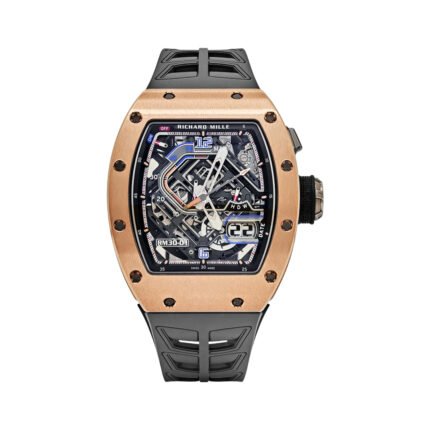 Richard Mille RM30-01 TI RG Automatic Rose Gold Declutchable Rotor Skeleton Dial 49.9mm Men's Watch - Luxury Souq