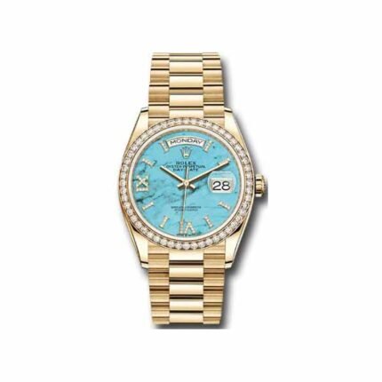 Rolex Day-Date 18Kt Yellow Gold 36Mm Diamond Bezel Unisex Watch - Luxury Souq