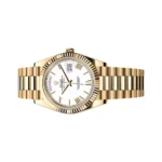 Rolex Day-Date 228238-0042 Yellow Gold 40mm White Roman Dial Men's Watch - Luxury Souq