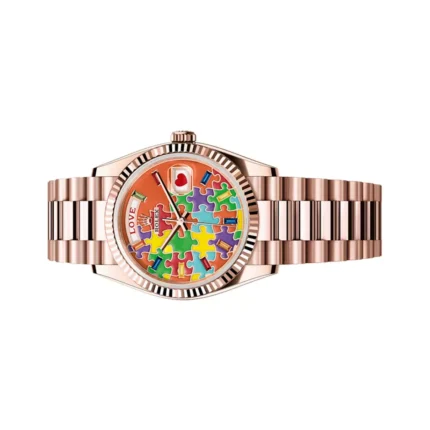 Rolex Day Date 36 128235-0063 Rose Gold Emoji Puzzle Dial | Luxury Souq