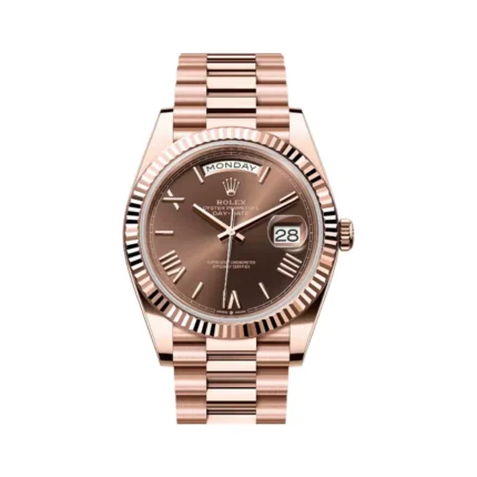 Rolex Day-Date 40 228235 CHORP Rose Gold 40mm Chocolate Dial Men's Watch - Luxury Souq