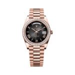Rolex Day-Date 40 228345RBR-0025 Everose Gold Slate Ombre Dial 40mm Unisex Watch - Luxury Souq