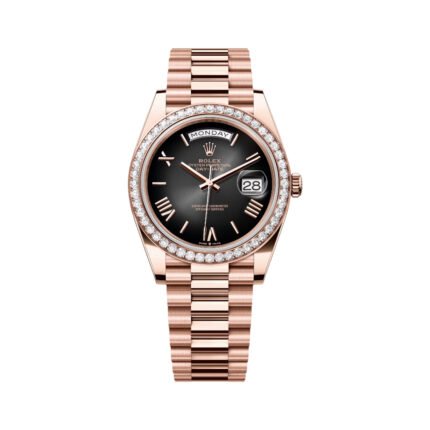 Rolex Day-Date 40 228345RBR-0025 Everose Gold Slate Ombre Dial 40mm Unisex Watch - Luxury Souq