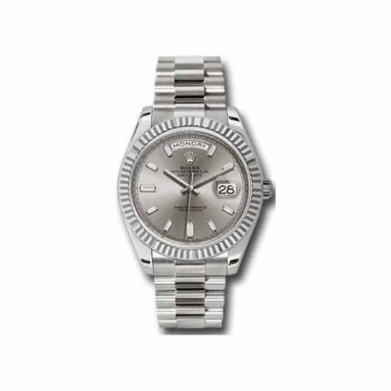 Rolex Day-Date 40Mm 18Kt White Gold Men'S Watch - Luxury Souq