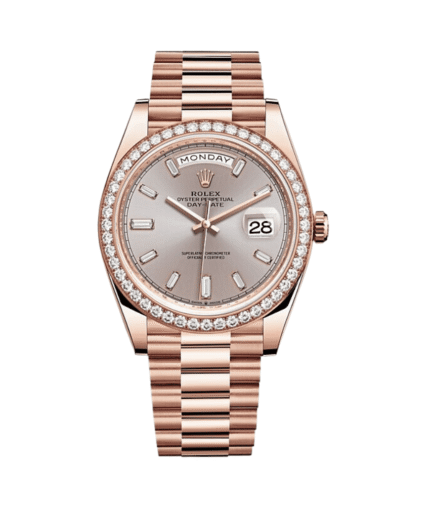 Rolex Day-Date m228345rbr-0007 Oyster Everose Gold And Diamonds Men's Watch